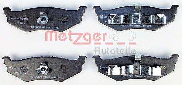 Jeu de 4 plaquettes de frein METZGER ref. 1170320